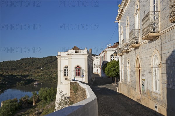 Alley along city wall in the town Mertola