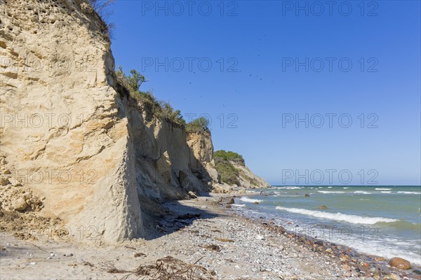 Eroded sea cliff on the island Hiddensee