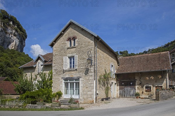 Typical house in the village Baume-les-Messieurs
