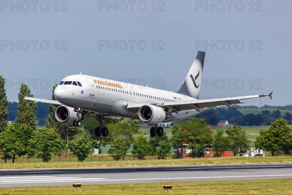An Airbus A320 aircraft of Freebird Airlines with the registration TC-FBV at Brussels Airport