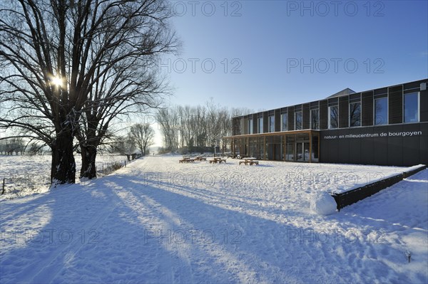 Visitor centre which is constructed as a passive house at the nature reserve Bourgoyen-Ossemeersen