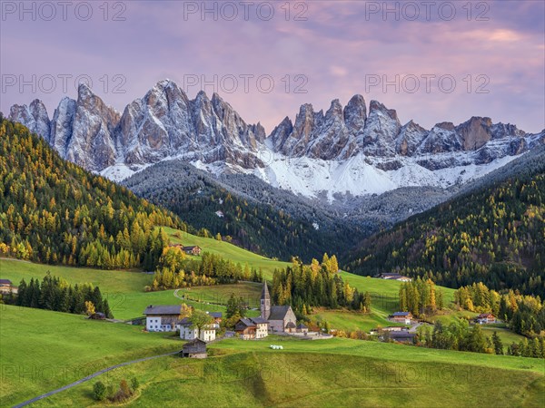 Church of St. Magdalena at sunset