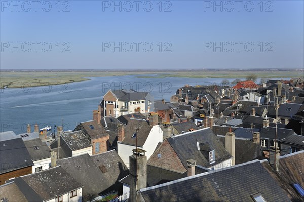 View over the town Saint-Valery-sur-Somme