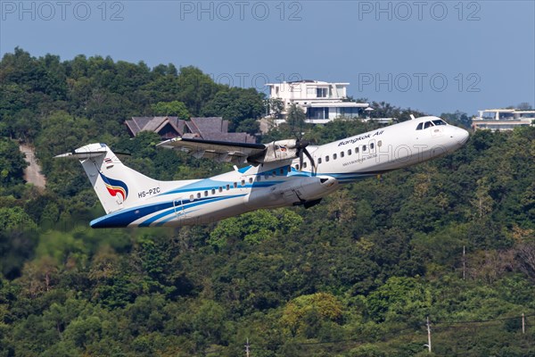 A Bangkok Air ATR 72-600 aircraft with the registration HS-PZC at Koh Samui Airport