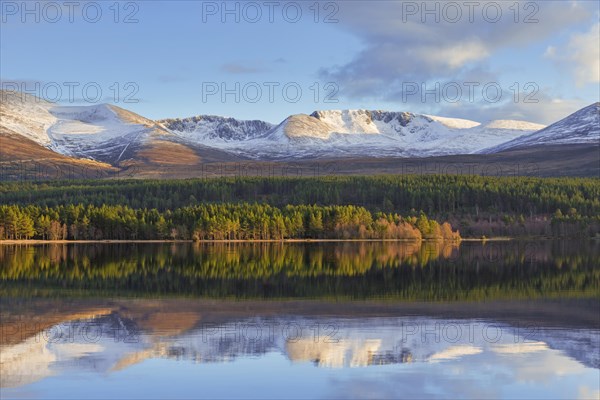 Loch Morlich and Cairngorm Mountains