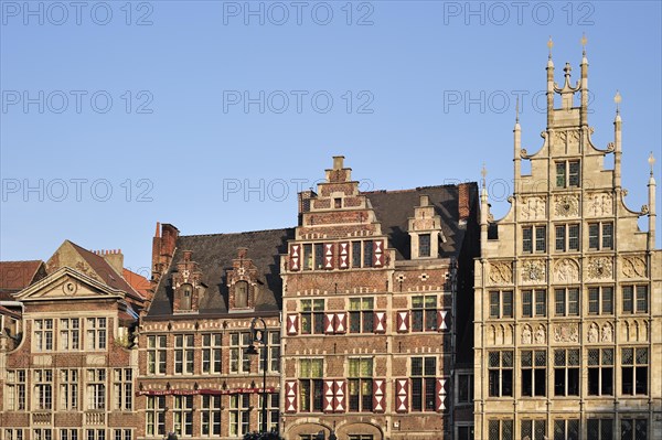 Historical step-gabled houses at the Graslei