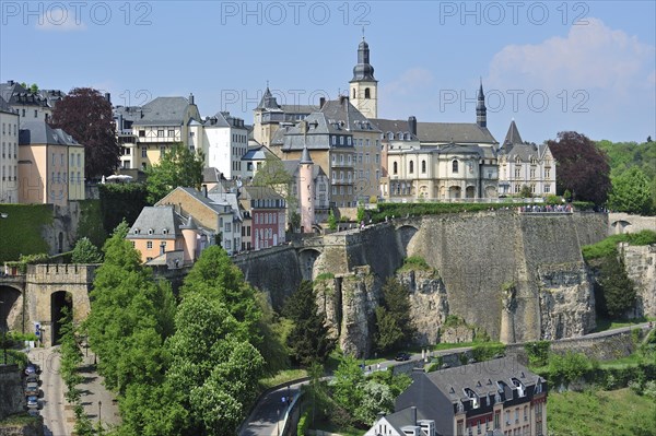 Town ramparts at Luxembourg