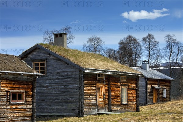 Log cabin with sod roof at Fatmomakke