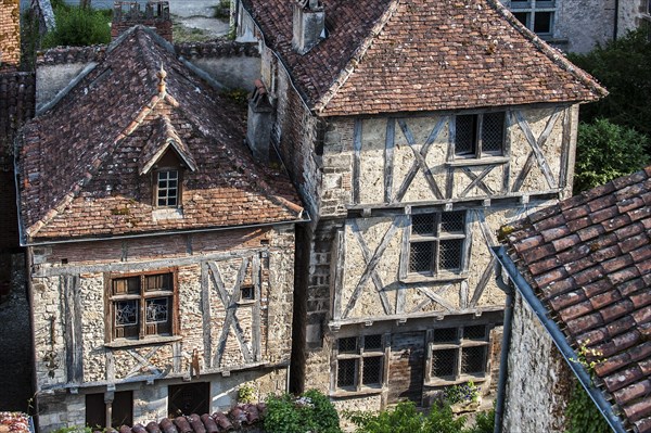 Half-timbered houses at the medieval village Saint-Cirq-Lapopie