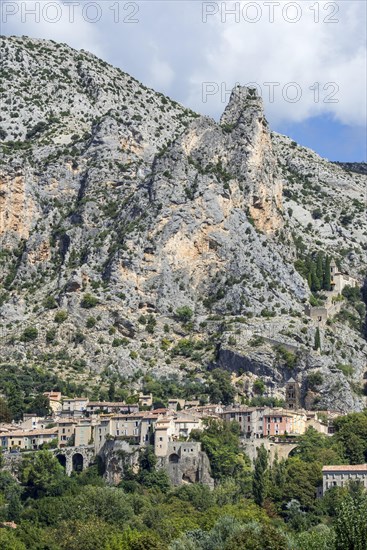 The village Moustiers-Sainte-Marie in the Alpes-de-Haute-Provence