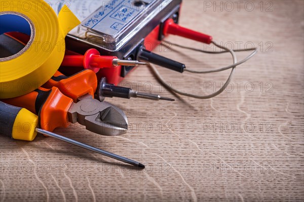 Electrical tester Pliers Screwdriver and insulating tape