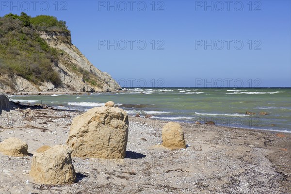 Eroded sea cliff on the island Hiddensee
