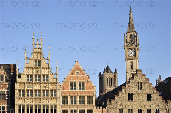 Historical step-gabled houses at the Graslei