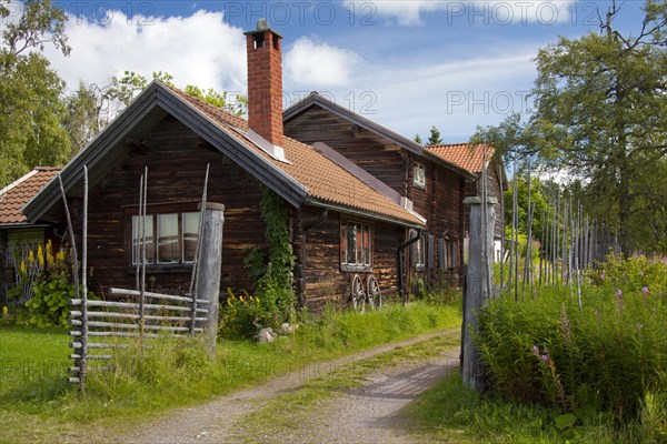 Traditional old wooden cottages