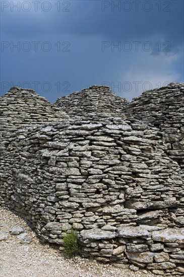 The restored village des Bories with its traditional stone Gallic huts