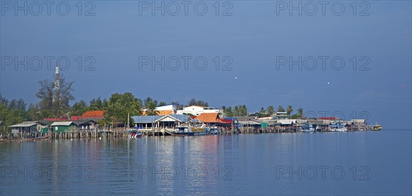 Village with traditional stilt-built houses on Ko Lanta