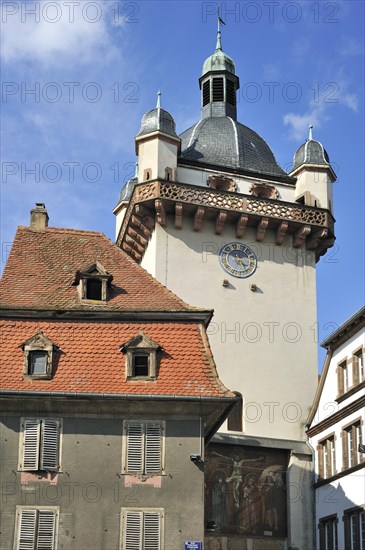 Old houses and the baroque clock tower