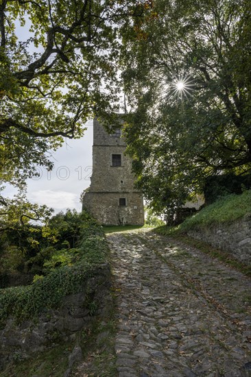 The former church tower of the Hohentwiel fortress ruins