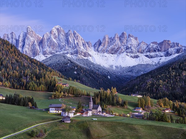 Church of St. Magdalena at the blue hour