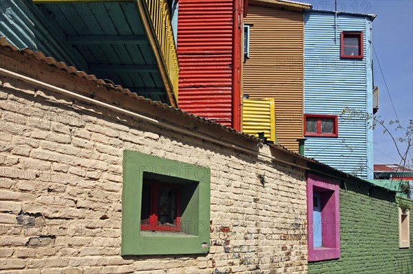 Colourful houses in the barrio La Boca