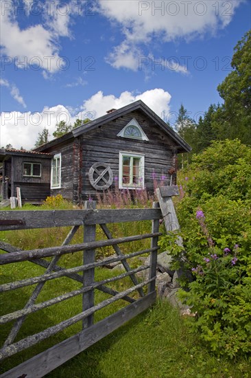 Traditional old wooden cottages