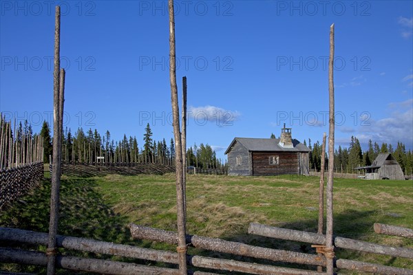 Log cabin farmhouse at Jaemtland