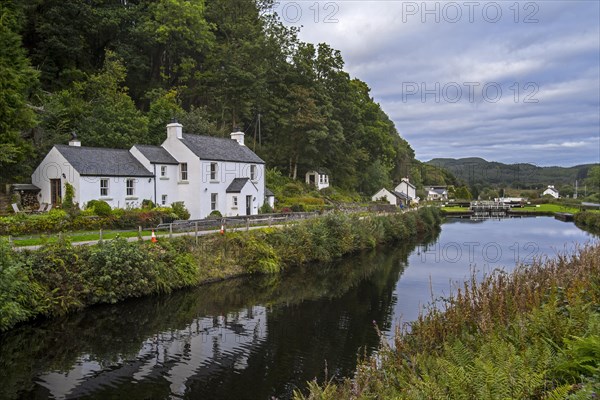 Locks at the village Cairnbaan situated on the Crinan Canal