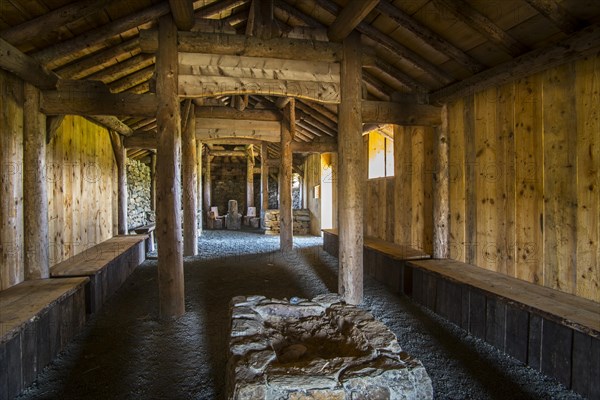 Replica of Norse Viking longhouse at Brookpoint