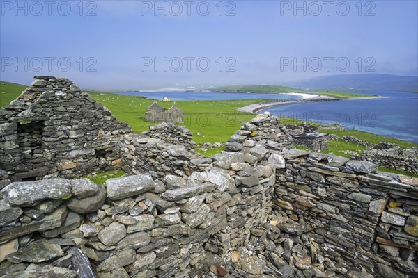 Ruins of abandoned farm buildings