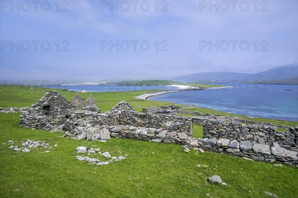 Ruins of abandoned farm buildings