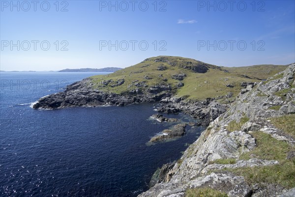 Rugged coastline at Lunna Ness