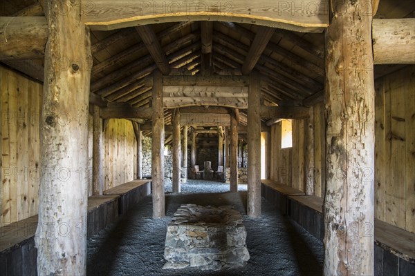 Replica of Norse Viking longhouse at Brookpoint