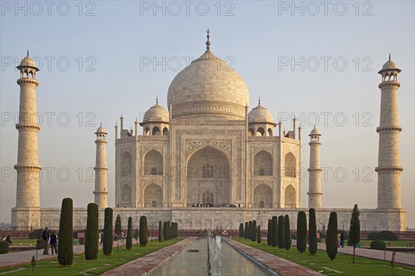 Tourists visiting the Taj Mahal in Agra