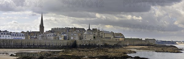 View over the walled city Saint-Malo