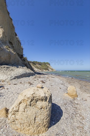 Eroded sea cliff on the island Hiddensee