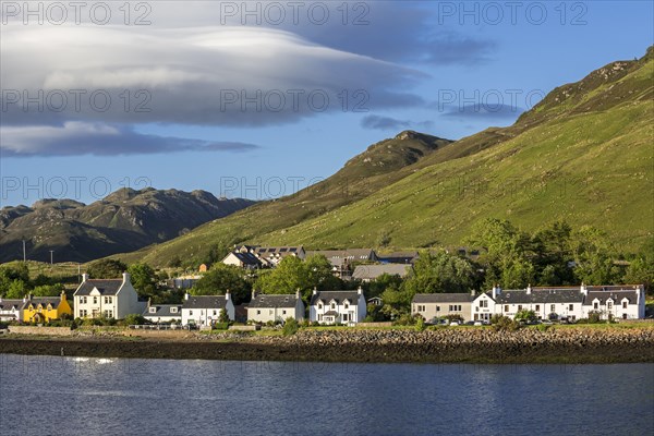 The village Dornie on the shore of Loch Duich