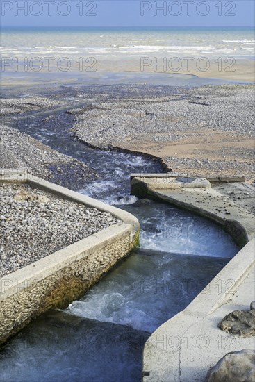 Outfall on beach