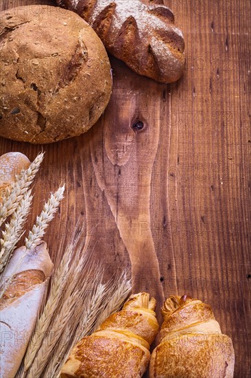 Copyspace image loaves of bread and baguettes