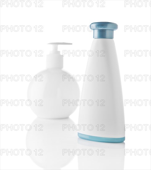 Cosmetic white bottles