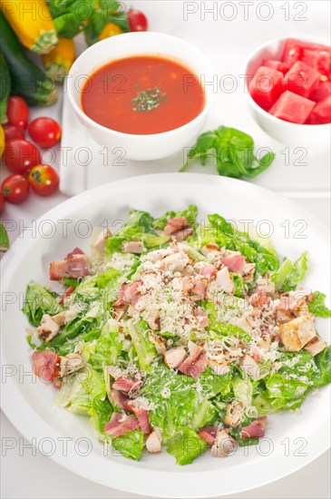 Fresh classic caesar salad