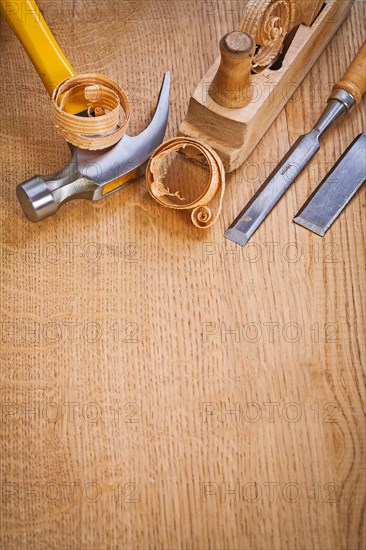 Copyspace image composition of woodworking tools