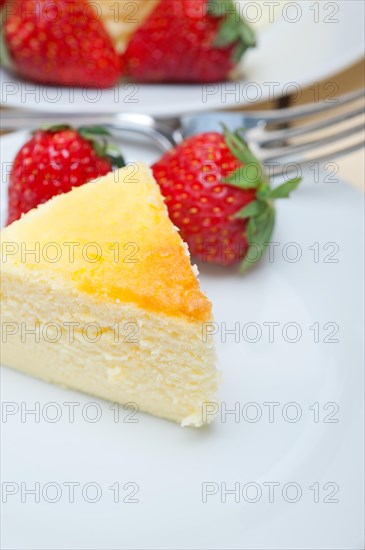 Heart shaped cheesecake with strawberryes ideal cake for valentine day