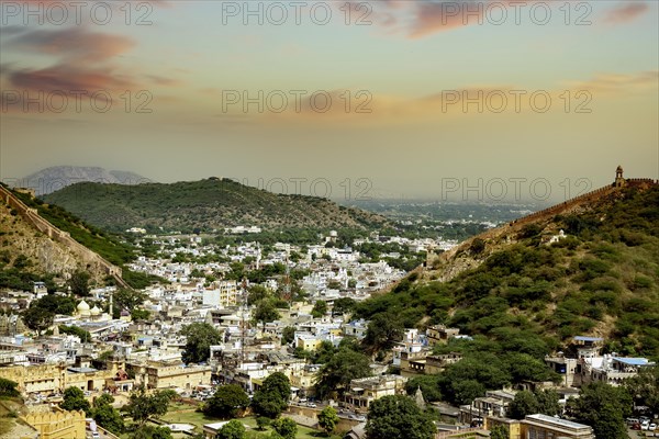 Aerial view of the Jaipur city from the Nahargarh fort