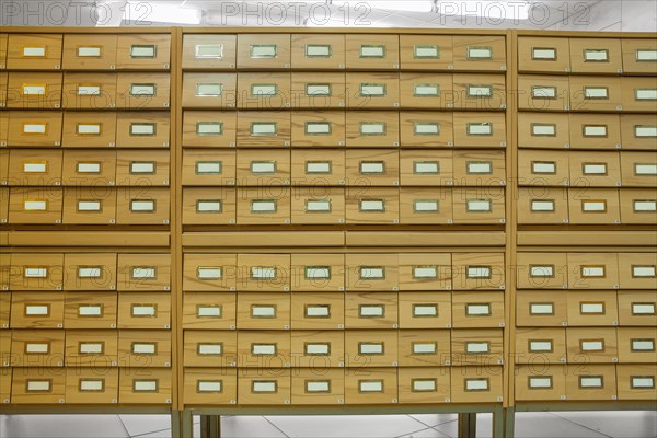 Library wooden card catalogue