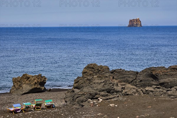 Black lava beach