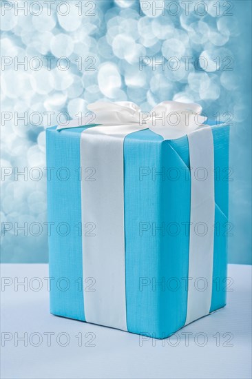 Gift box on blurred background