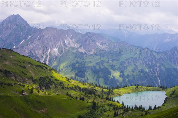 Panorama from the Zeigersattel to the Seealpsee