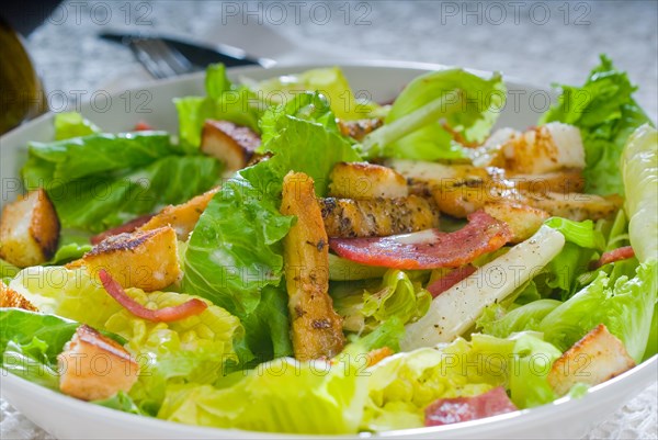 Fresh homemade classic ceasar salad