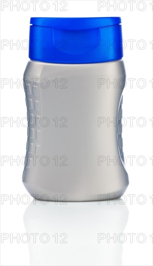 Gray plastical bottle isolated