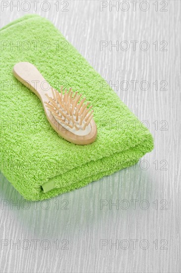 Hairbrush and towel
